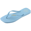 Chinelo Havaianas Slim Square Logo Pop Up Azul Lavanda