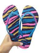 Chinelo Havaianas Kids Slim Glitter Marinho/Turquesa Menina Original
