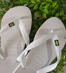 Havaianas Top Branco Personalizado com Placa Brasil Conforto Original