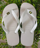 Havaianas Top Branco Personalizado com Placa Brasil Conforto Original