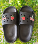 Chinelo Slide Unissex Tira Larga  Personalizado Com Pingente