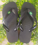 Chinelo Havaianas Brasil Clássico Branco, Preto, Rosa e Azul Naval - Ícone Unissex Original