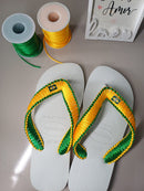 Chinelo Havaianas Top Branco Personalizado Brasil Original