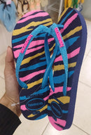 Chinelo Havaianas Kids Slim Glitter Marinho/Turquesa Menina Original