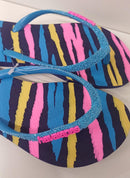 Chinelo Havaianas Kids Slim Glitter Marinho/Turquesa Menina Original